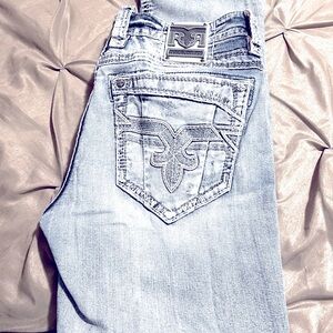 Rock Revival Mens Jeans-36 Straight "Daniel",  Used, Well taken care of.